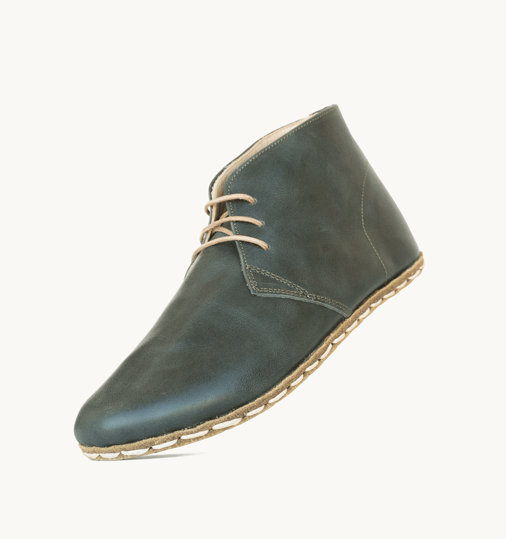 Evergreen men's chukka boot — wide toe box, zero-drop barefoot last