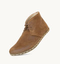 Hickory men's barefoot leather chukka boot, side view — hand-stitched, zero drop