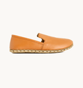 Sunset women's barefoot leather loafer, side view — hand-stitched, zero drop