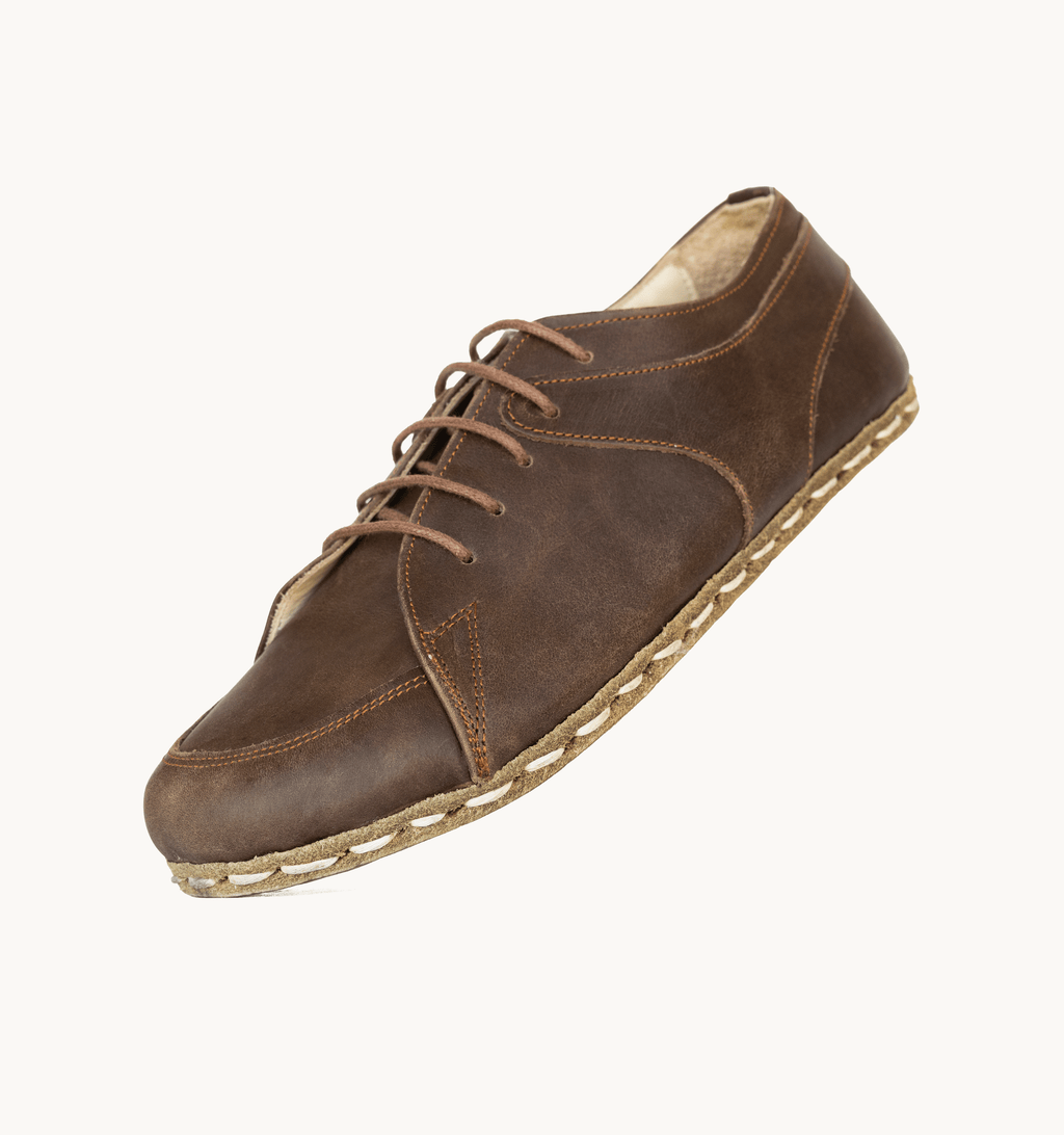 Earth barefoot sneaker for men — buffalo leather sole with copper grounding rivet