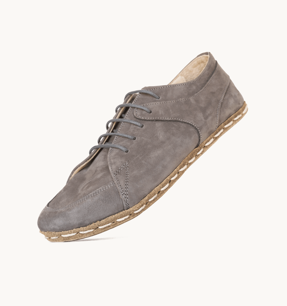 Ashen women's barefoot sneaker — smooth full-grain calfskin upper, hand-cut