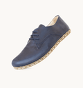 Ocean women's barefoot leather oxford, side view — hand-stitched, zero drop
