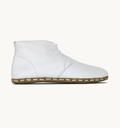 Cloud women's barefoot leather chukka boot, side view — hand-stitched, zero drop