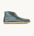 Evergreen men's barefoot leather chukka boot, side view — hand-stitched, zero drop