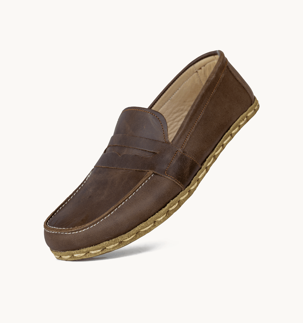 Earth men's penny loafer — wide toe box, zero-drop barefoot last