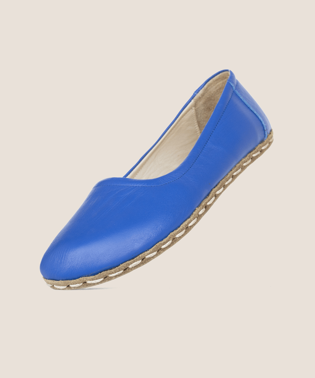 Azure women's barefoot ballet flat — smooth full-grain calfskin upper, hand-cut