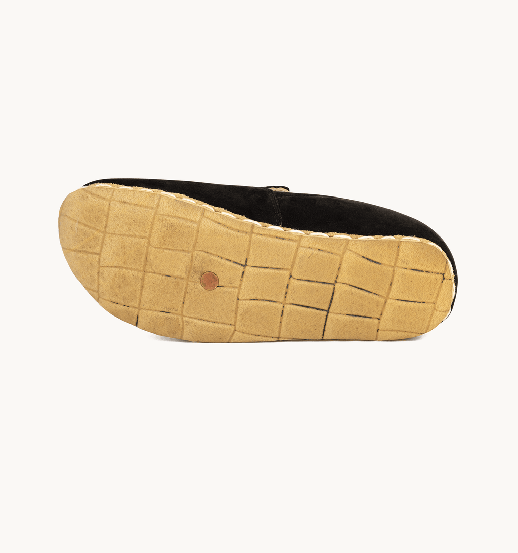 Midnight men's barefoot loafer — nubuck calfskin upper, hand-cut