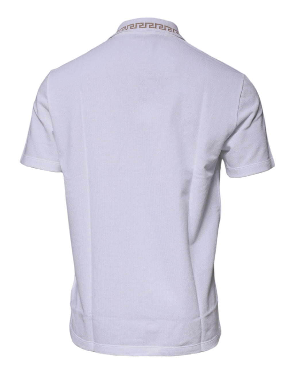 Versace White Viscose Collared Men's Polo Short Sleeves T-shirt