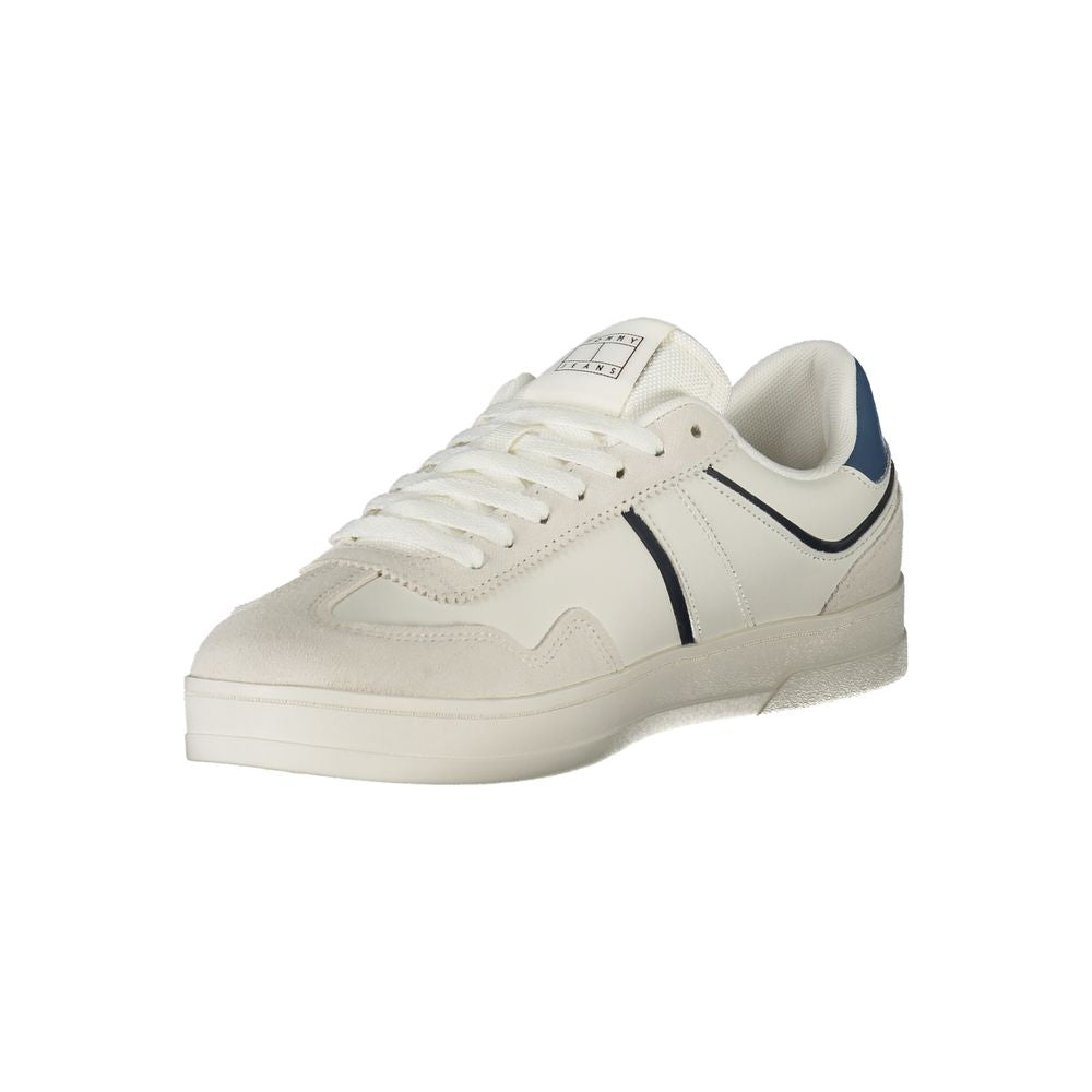 Tommy Hilfiger White Polyurethane Men's's Sneaker