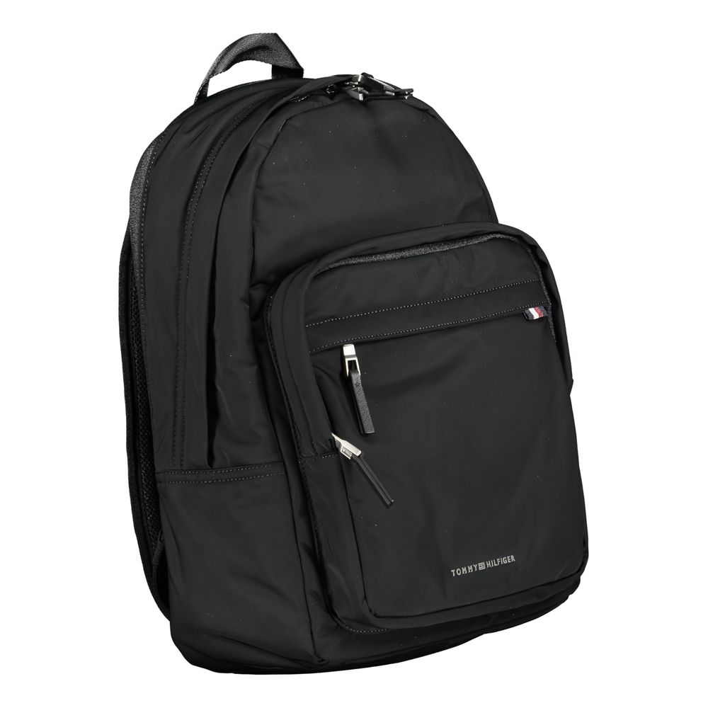 Tommy Hilfiger Black Polyester Men's Backpack
