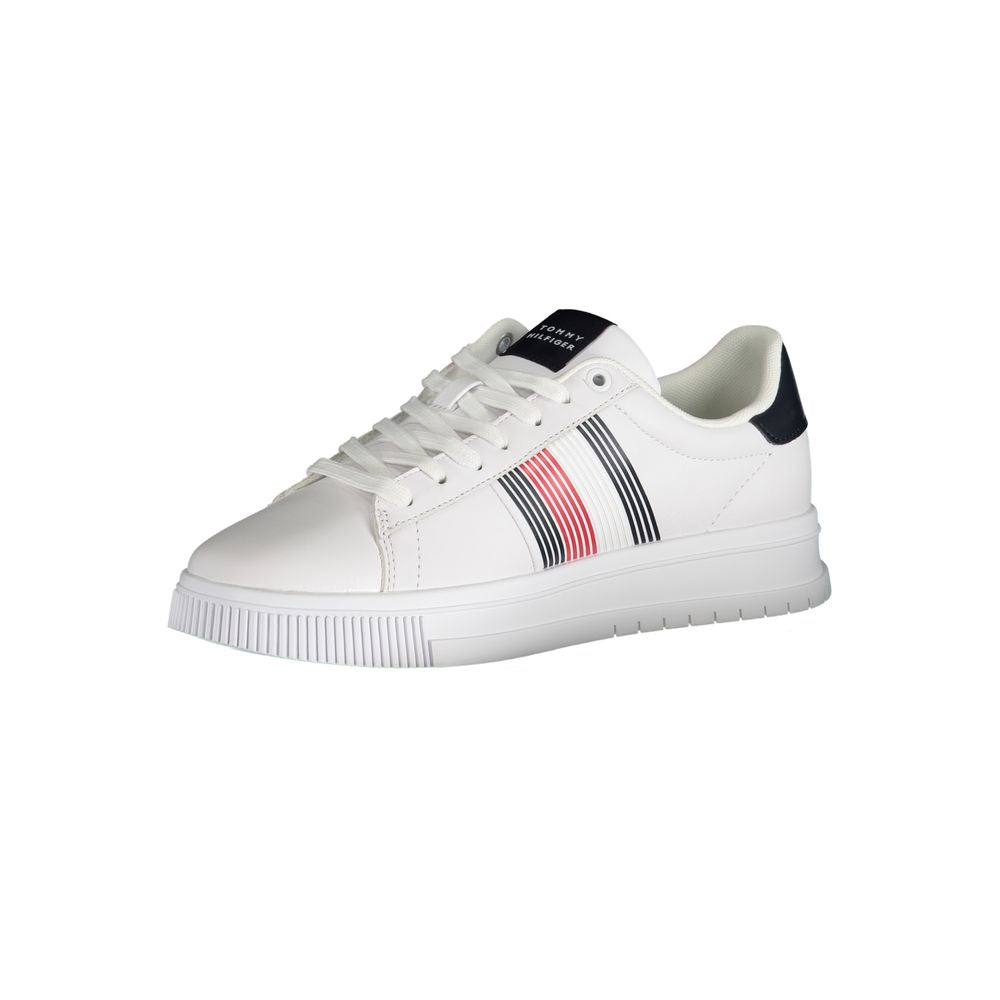Tommy Hilfiger White Polyurethane Men's Sneaker