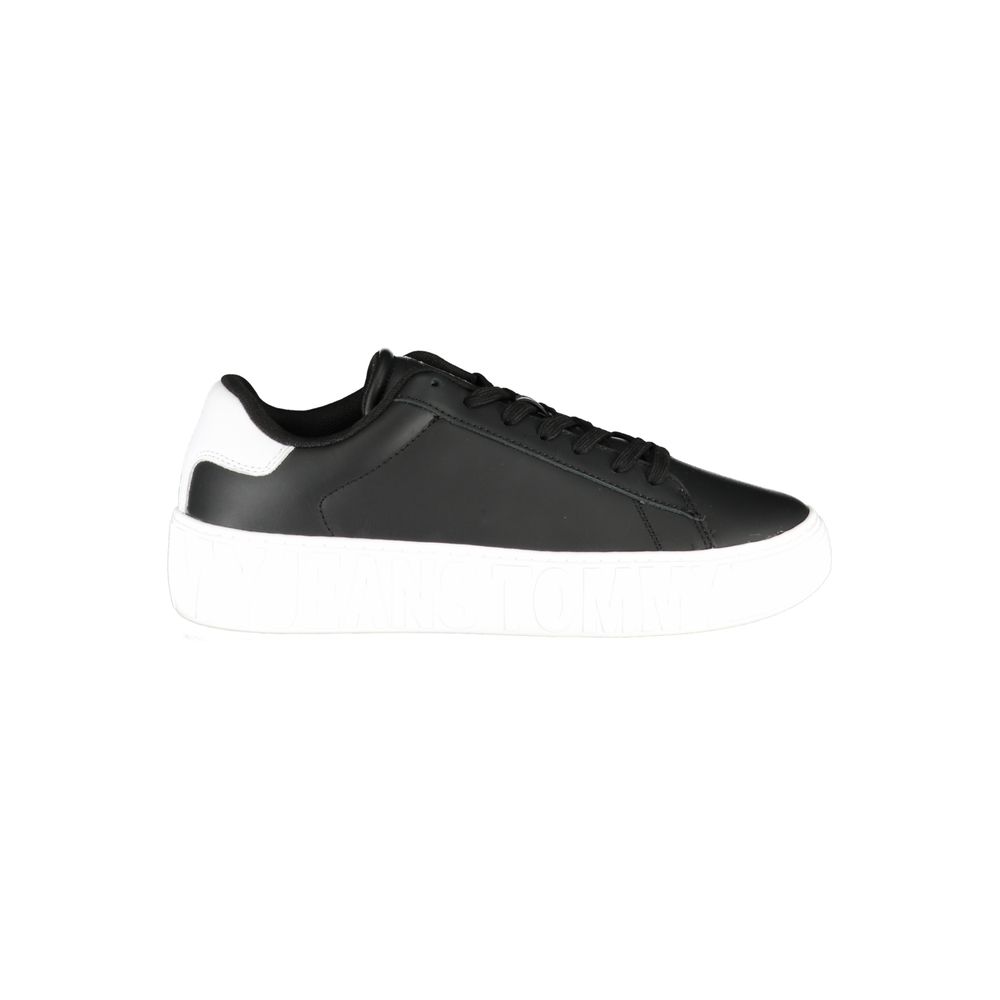Tommy Hilfiger Black Polyurethane Men's Sneaker
