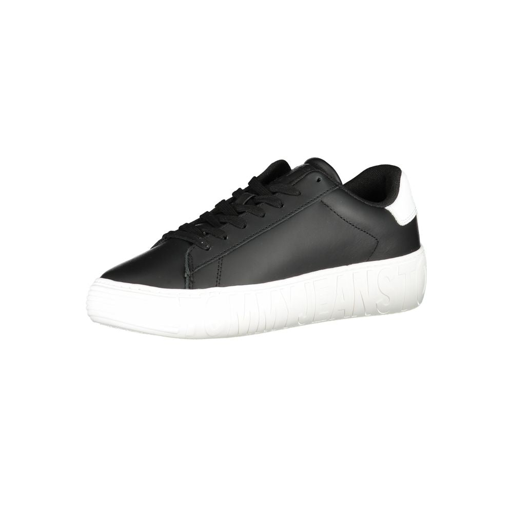 Tommy Hilfiger Black Polyurethane Men's Sneaker