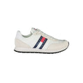 Tommy Hilfiger White Beige Polyester Men's Sneaker