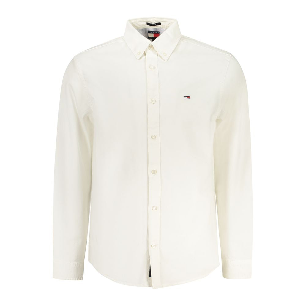 Tommy Hilfiger White Cotton Men Shirt