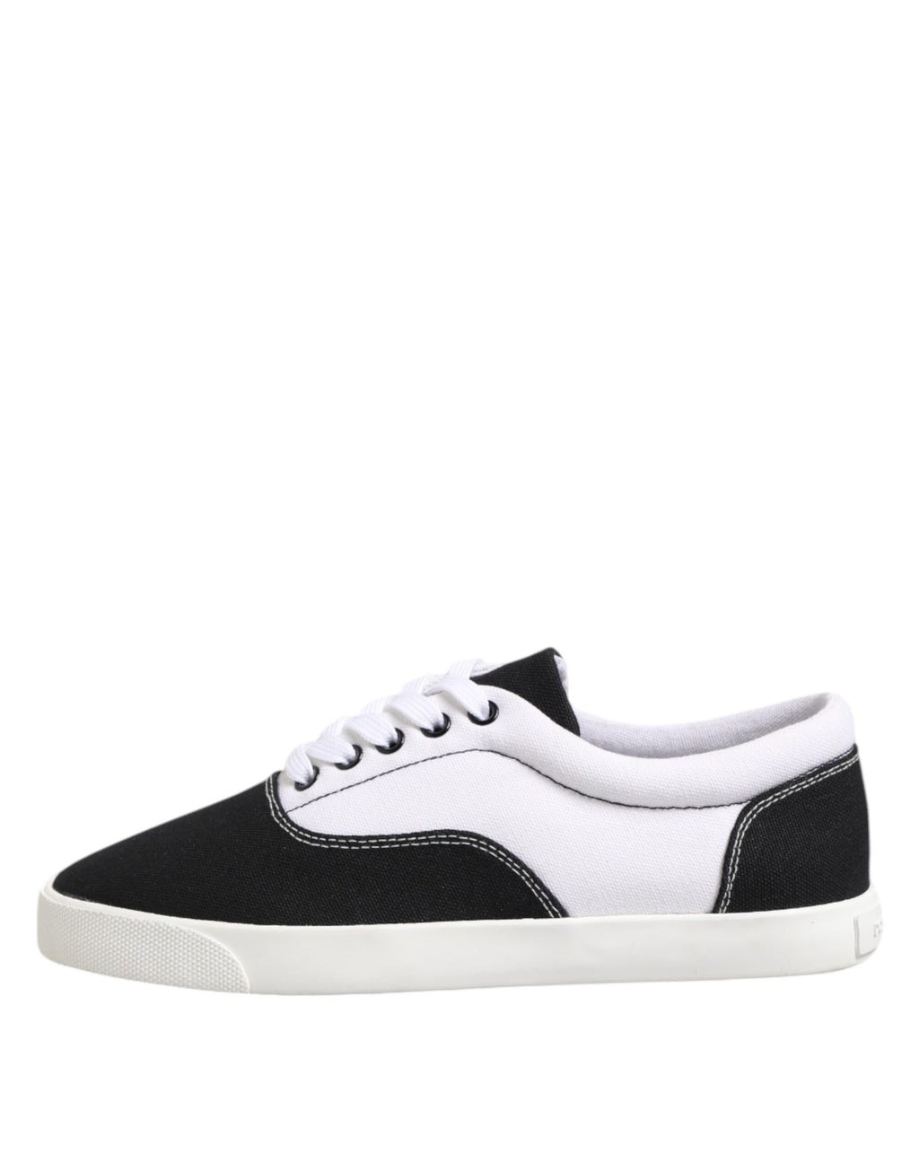 Dolce & Gabbana Black Cotton Canvas Lace Up Men's Sneakers Shoes