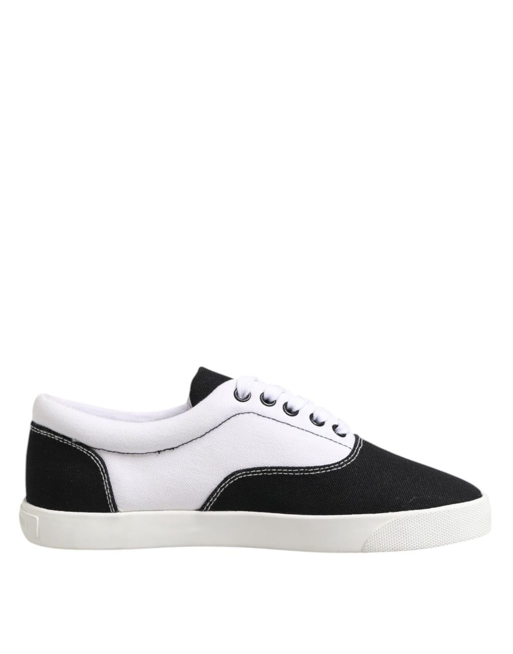 Dolce & Gabbana Black Cotton Canvas Lace Up Men's Sneakers Shoes
