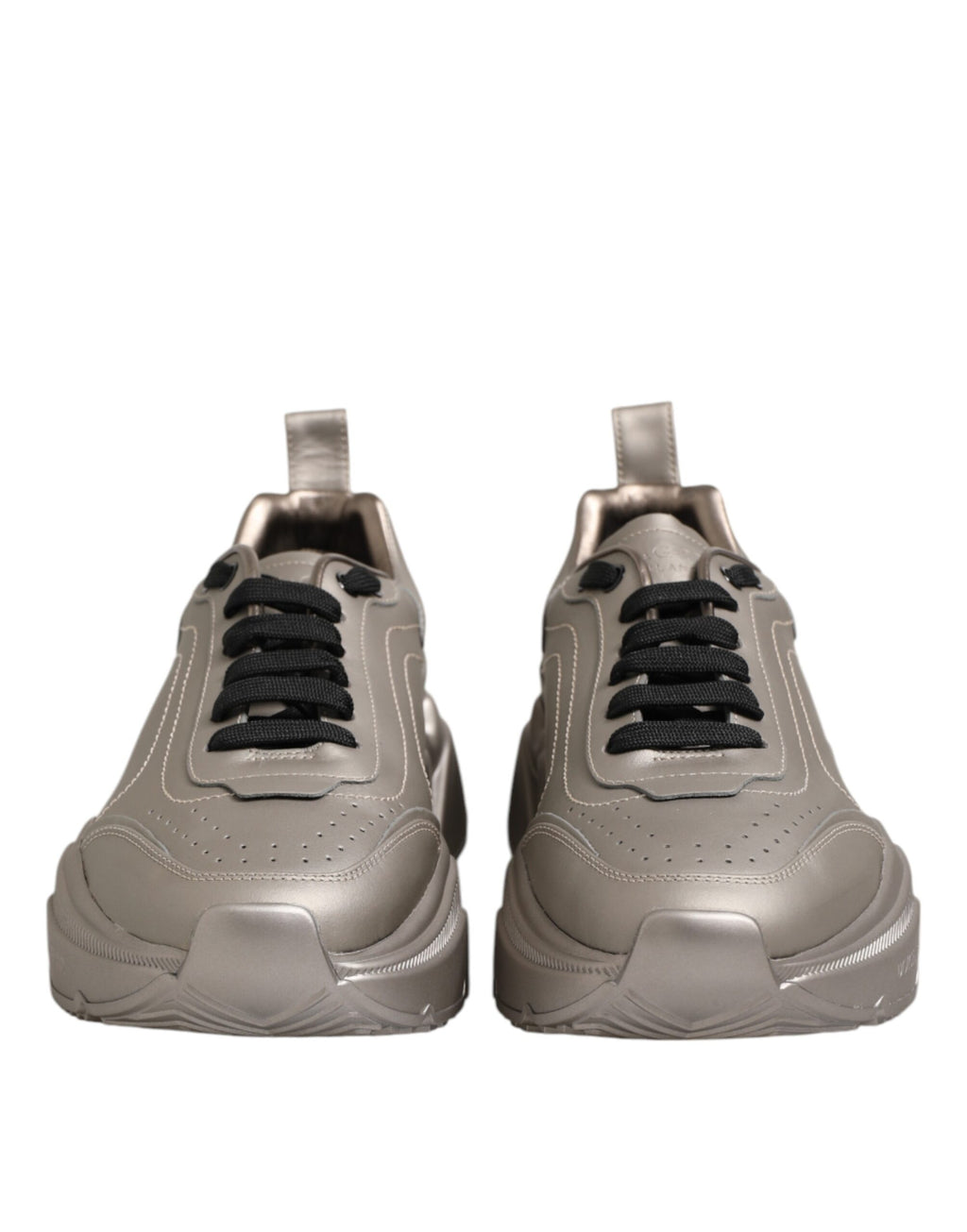 Dolce & Gabbana Silver DAYMASTER Leather Men's Sneakers Shoes