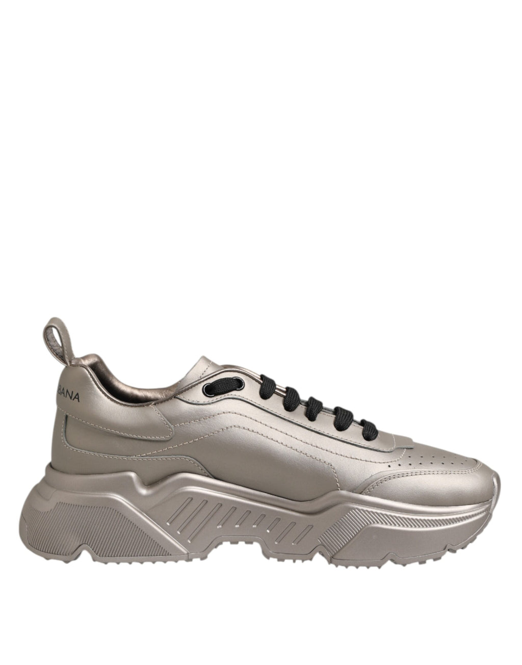 Dolce & Gabbana Silver DAYMASTER Leather Men's Sneakers Shoes