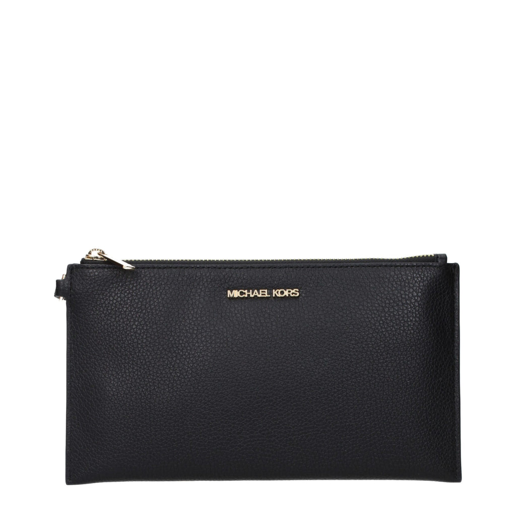 Michael Kors Black Leather Clutch Bag