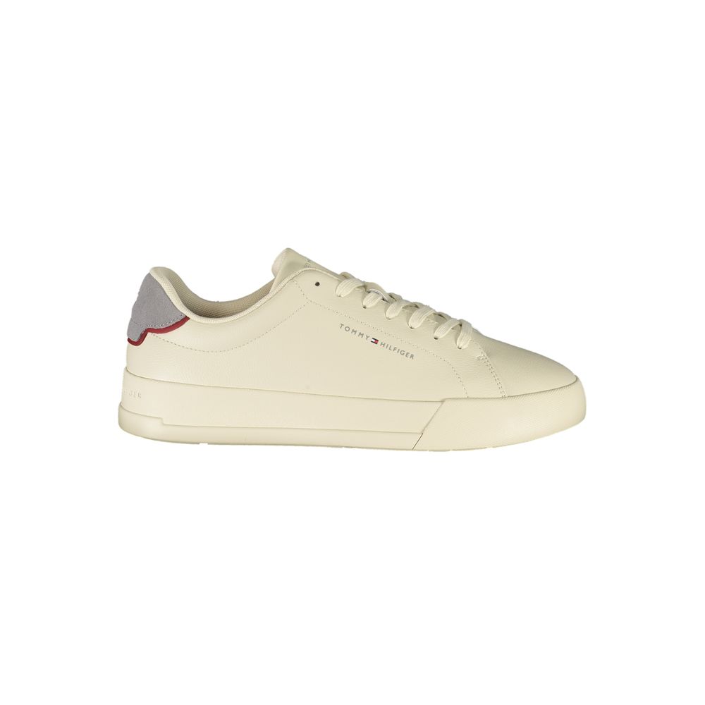 Tommy Hilfiger Beige Polyurethane Men's Sneaker