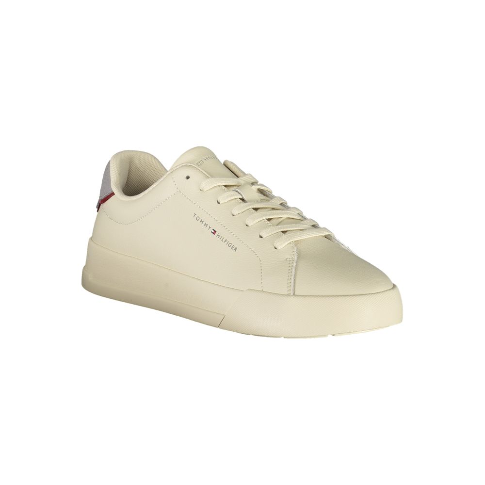 Tommy Hilfiger Beige Polyurethane Men's Sneaker