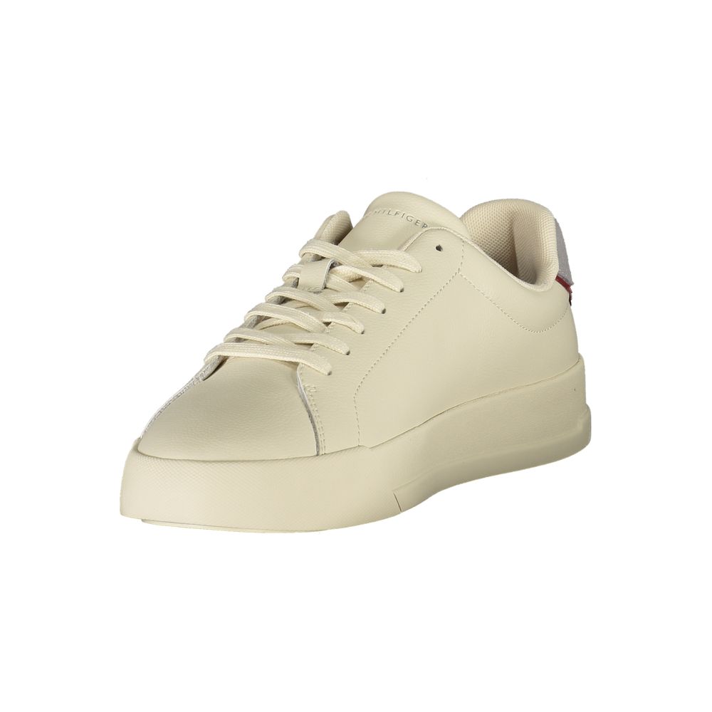Tommy Hilfiger Beige Polyurethane Men's Sneaker