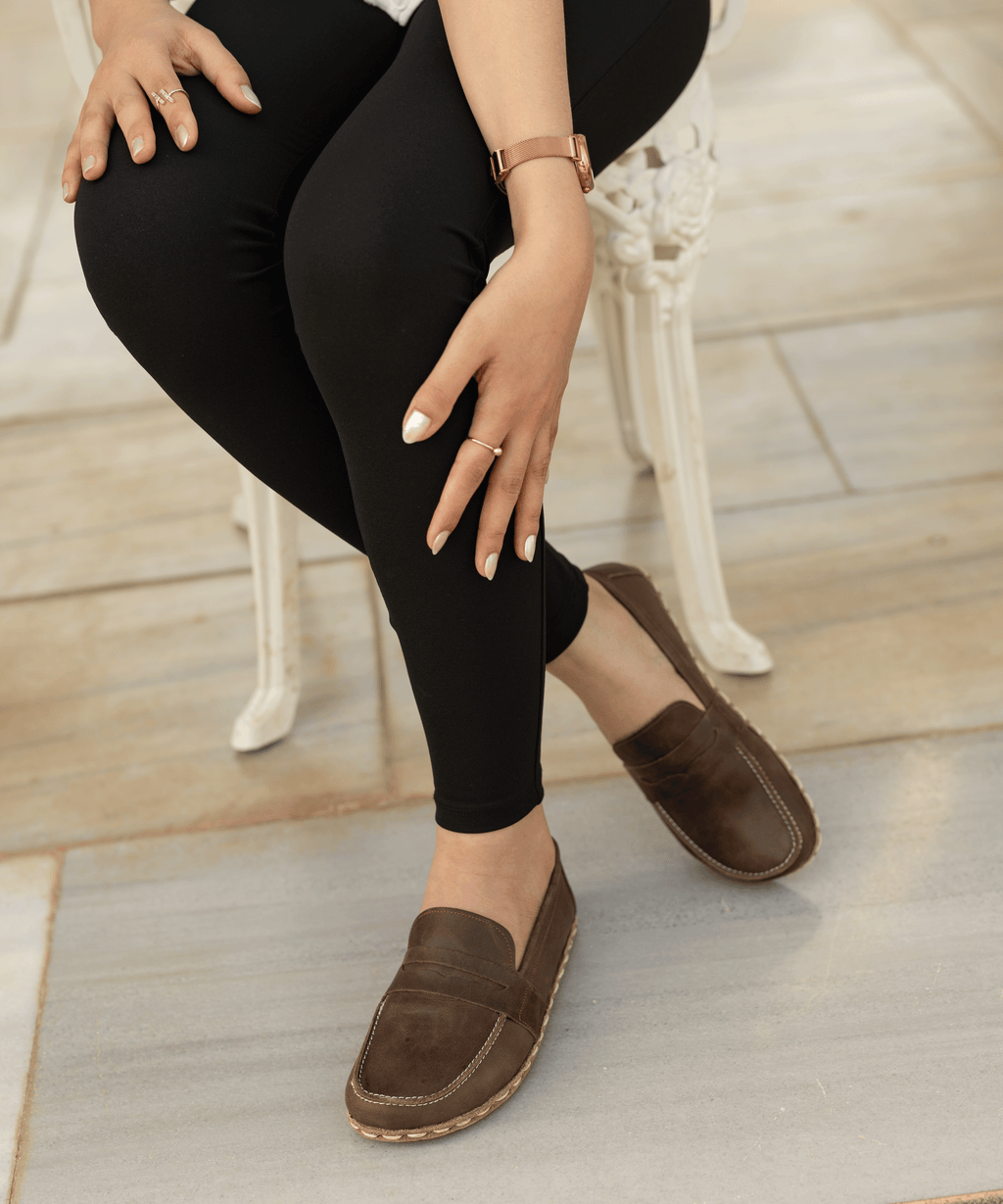 Earth women's penny loafer — wide toe box, zero-drop barefoot last