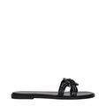Versace Black Leather Slippers