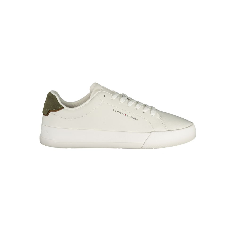Tommy Hilfiger White Polyurethane Men's Sneaker