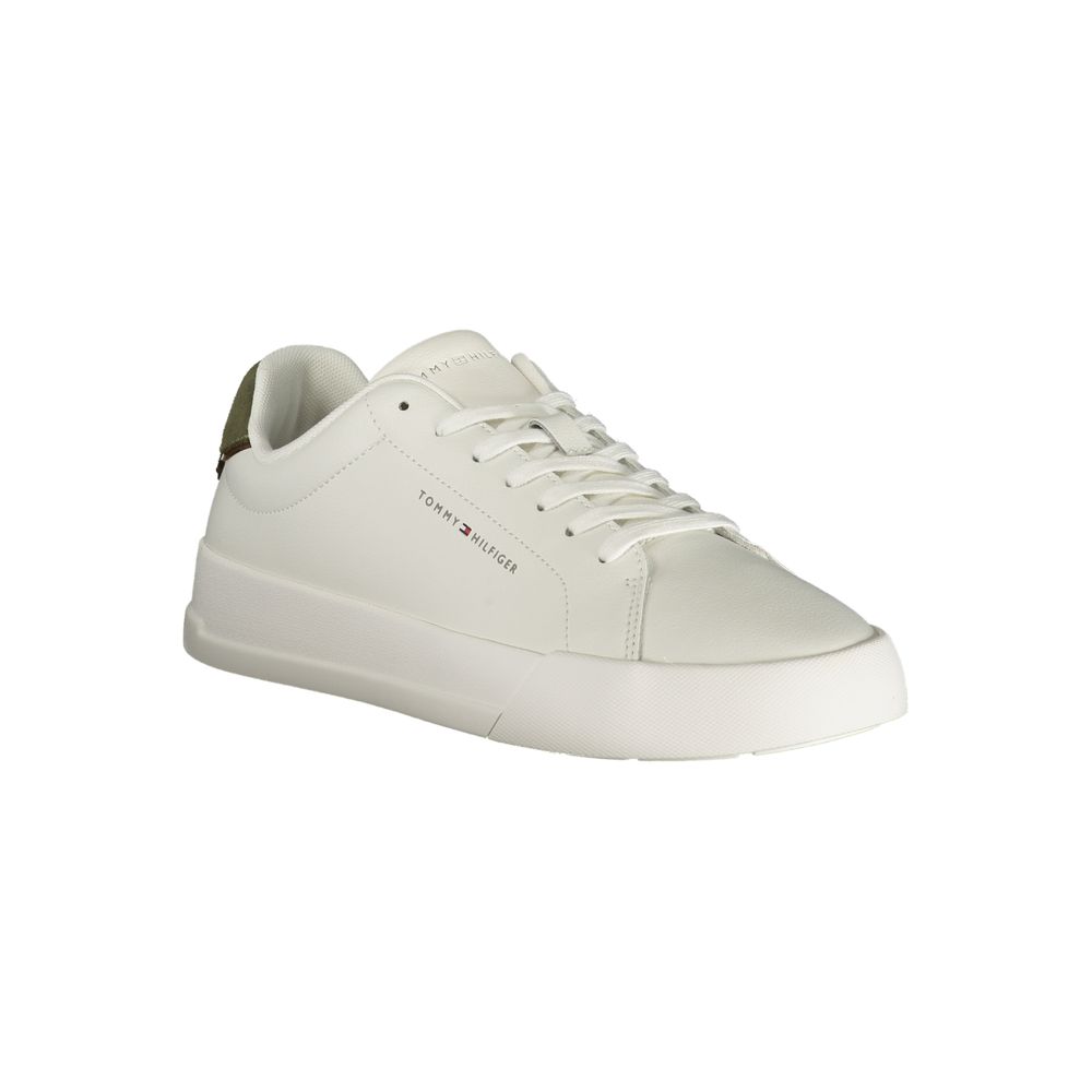 Tommy Hilfiger White Polyurethane Men's Sneaker