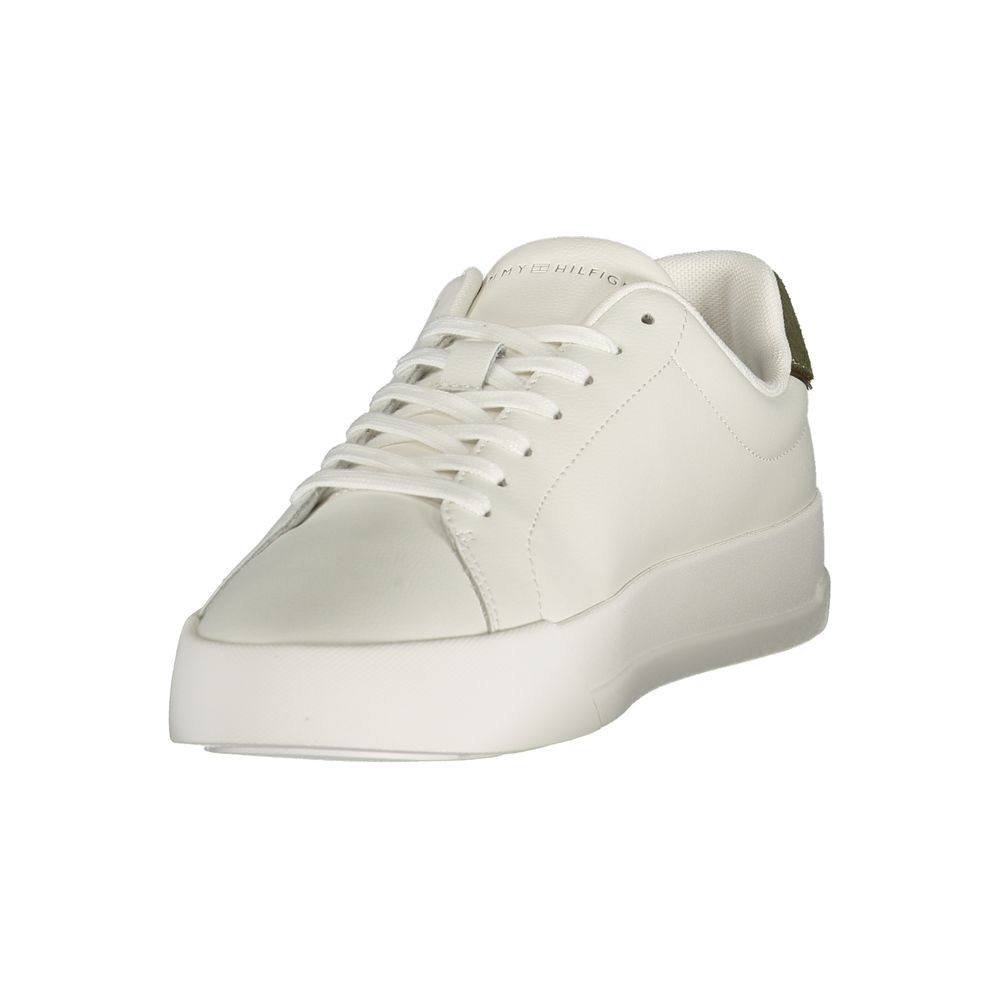 Tommy Hilfiger White Polyurethane Men's Sneaker