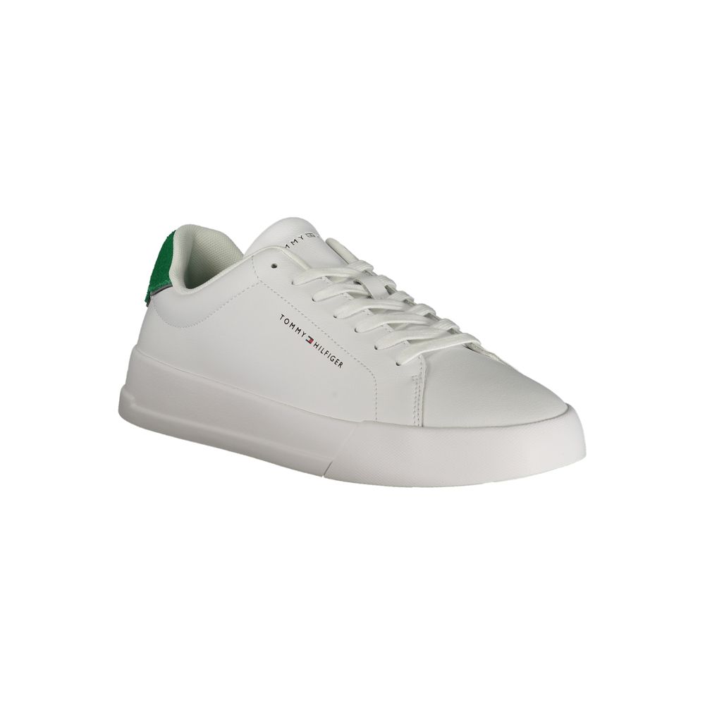 Tommy Hilfiger White Polyurethane Men's Sneaker