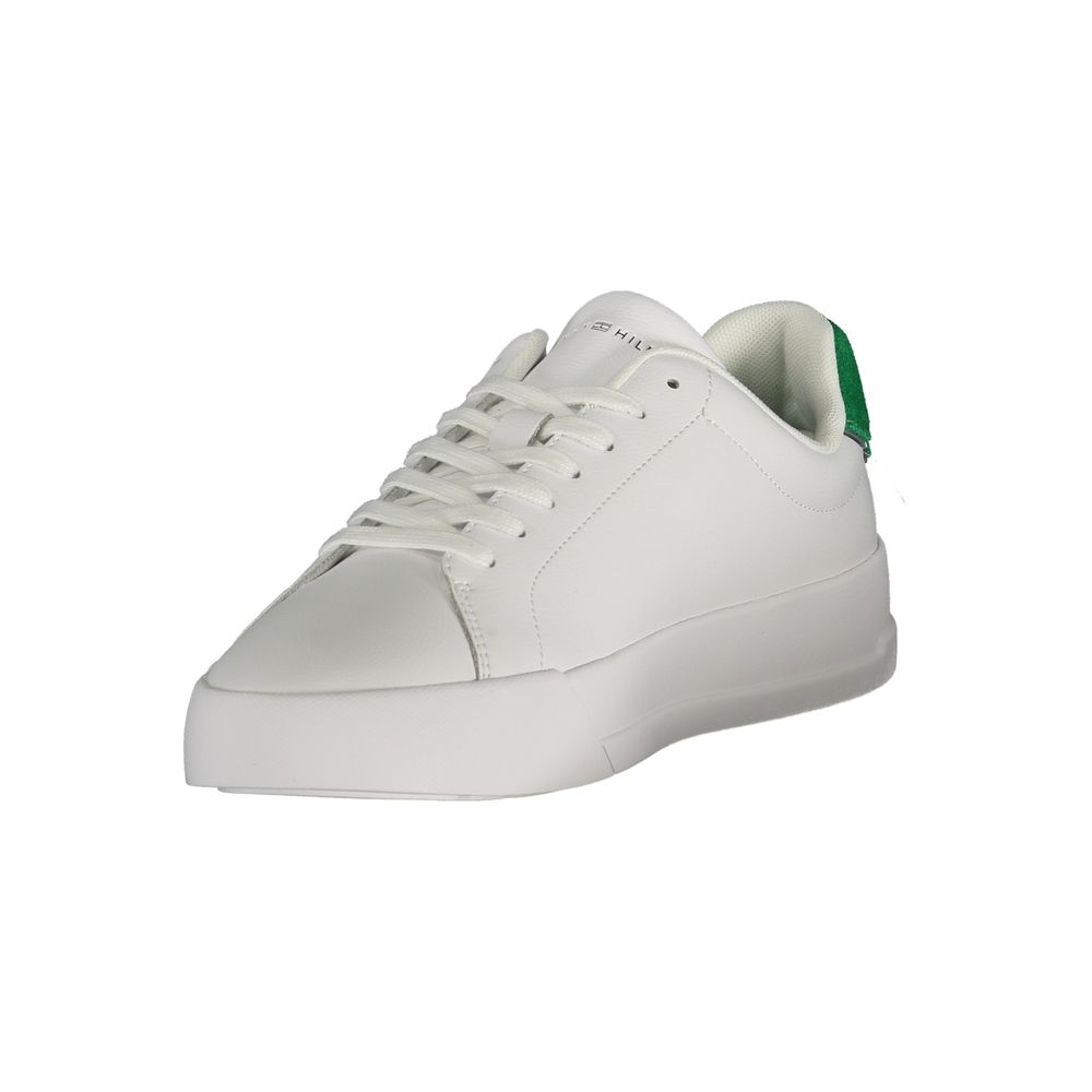 Tommy Hilfiger White Polyurethane Men's Sneaker