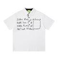 Letter Print Short Sleeve Polo Shirt for Men