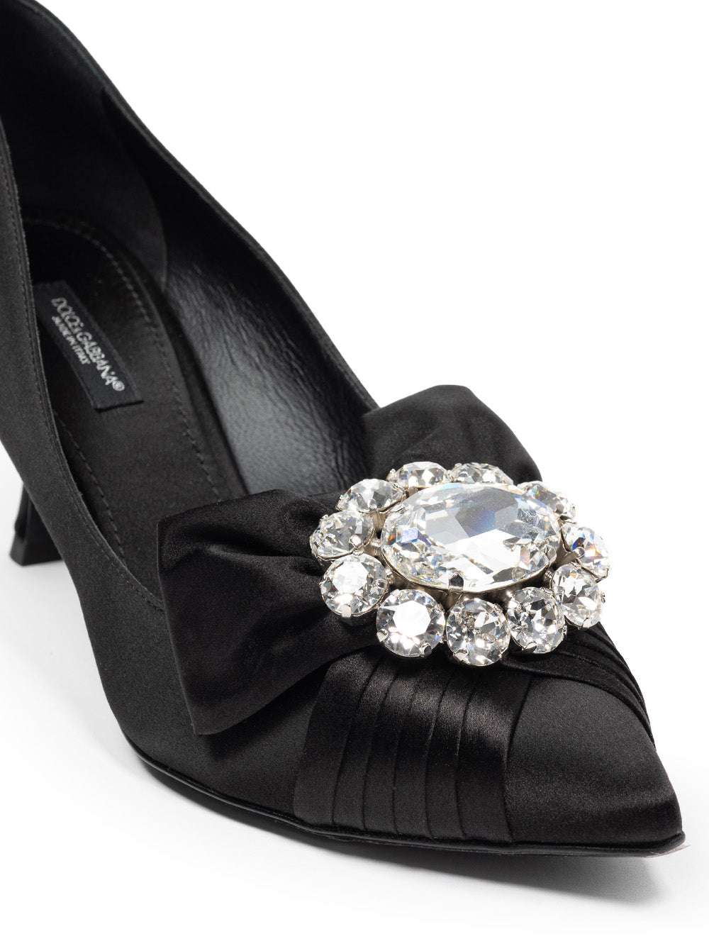 Dolce & Gabbana Satin Pumps With Jewel