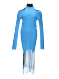 Bottega Veneta Ribbed Fringe Dress