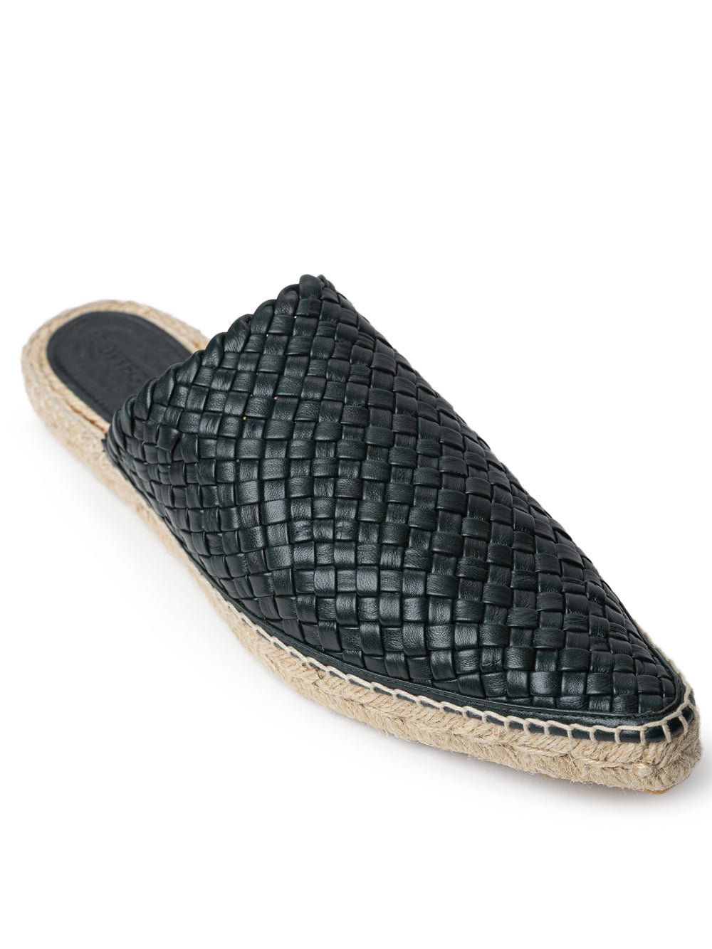 Bottega Veneta Dark Green Intreccio Lagoon Espadrilles