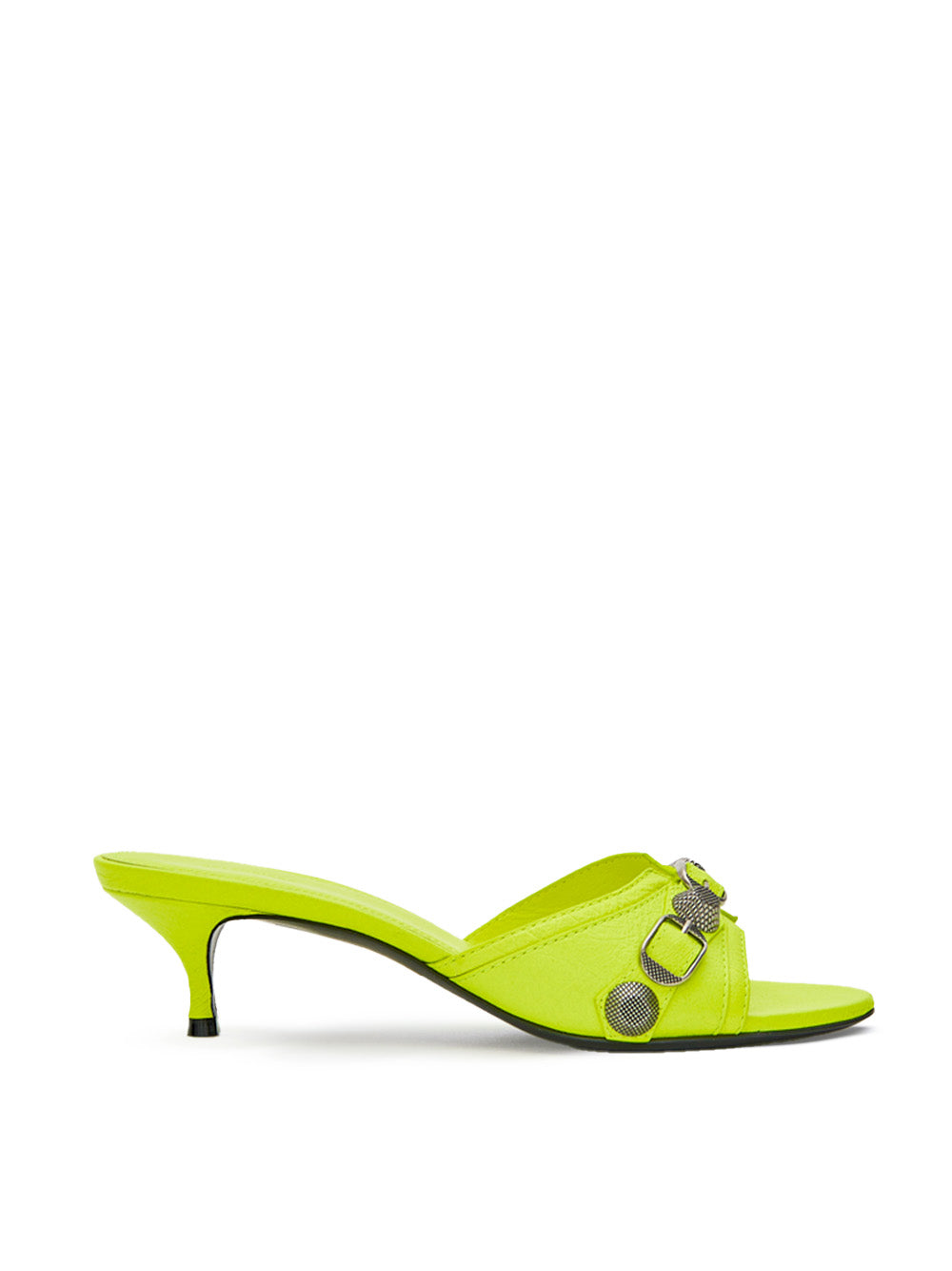 Balenciaga Fluorescent Yellow Cagole Mule Slippers
