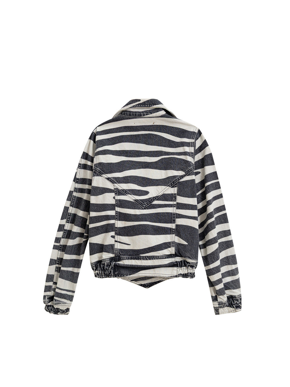 Retrofête Black/White Denim Short Jacket.