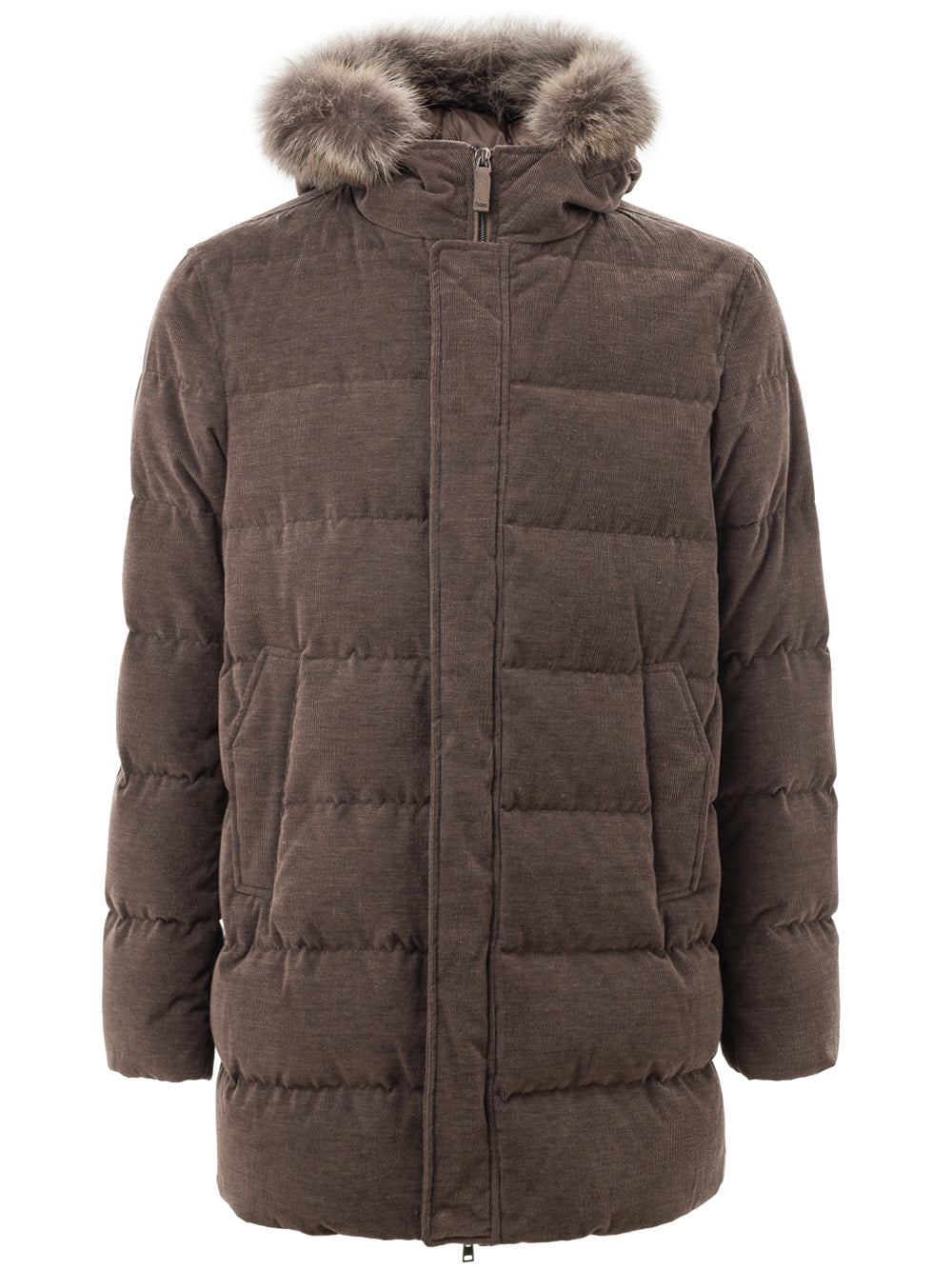 Herno Long Bomber with Hood and Removable Fur