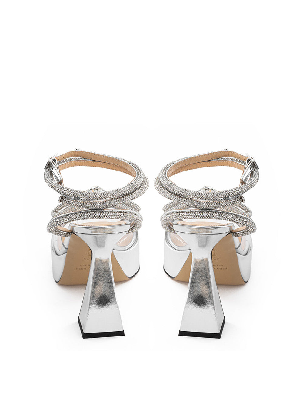 Mach & Mach Women Platform Heeled Sandals Silver