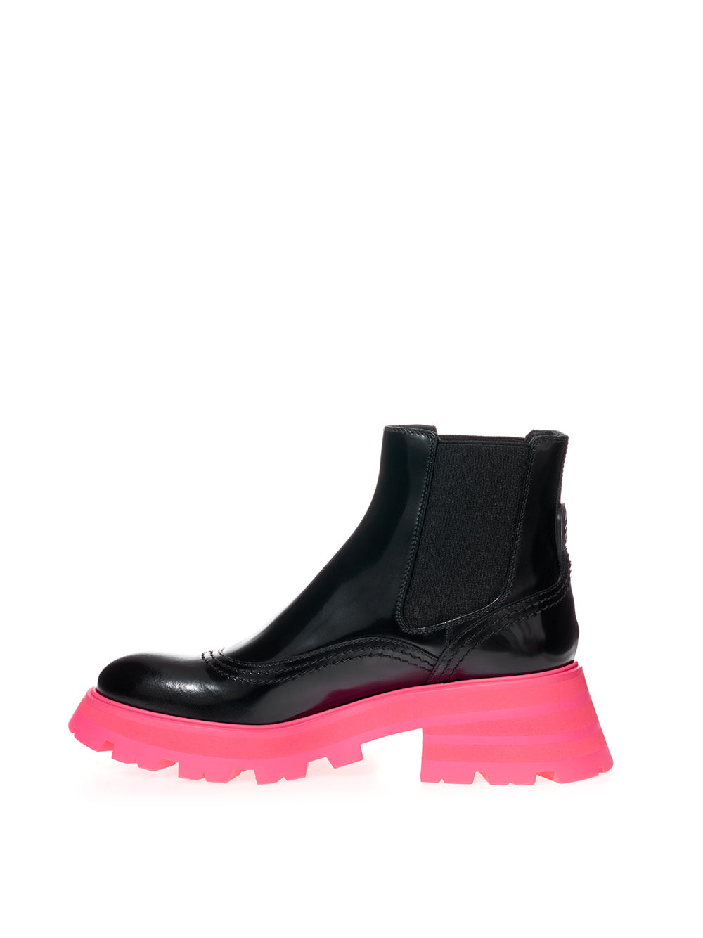 Chelsea Ankle Boots Fluo Pink Sole Alexander McQueen