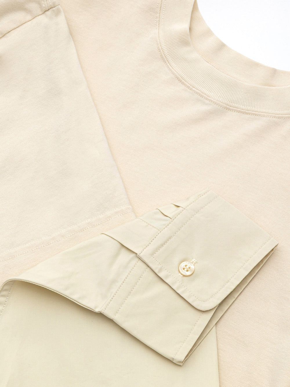 Layered Cream T-Shirt Balenciaga