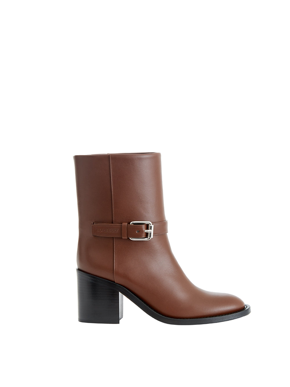 Burberry leather ankle boots in brown