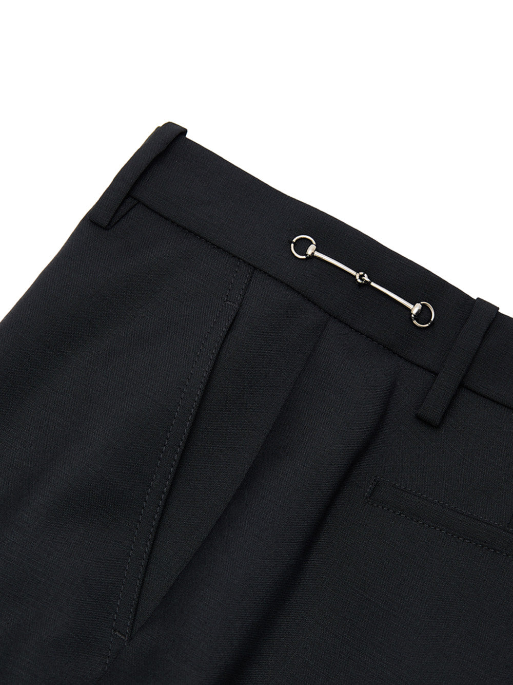 Black Tailored Trousers with Gucci Metallic Detail