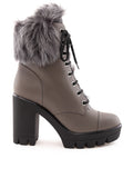 Combat Boot with Inner Fur Giuseppe Zanotti