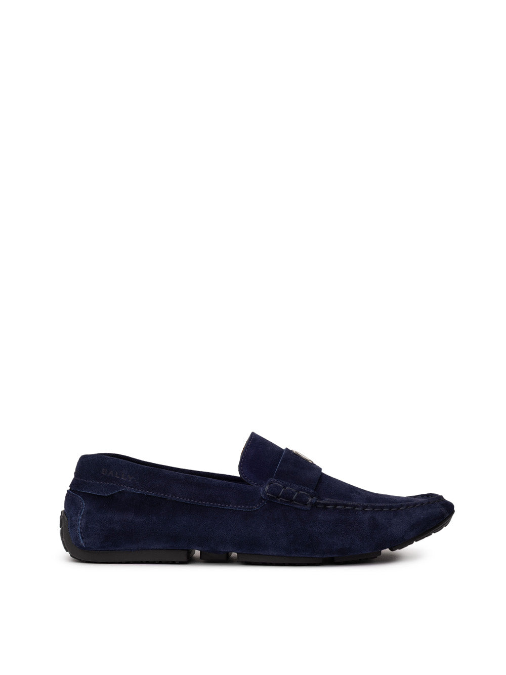 Bally Blue Suede Loafers with Logo