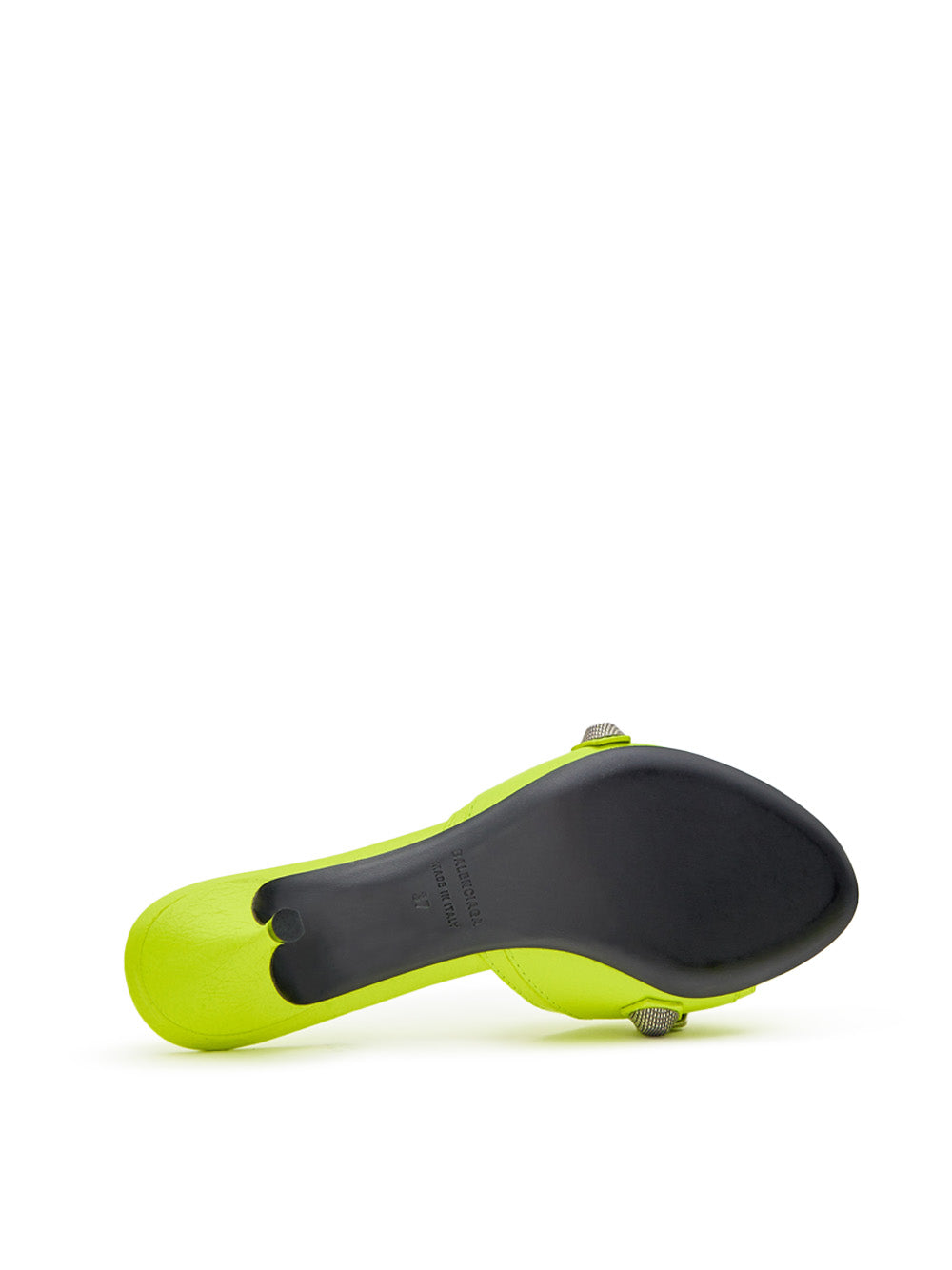 Balenciaga Fluorescent Yellow Cagole Mule Slippers