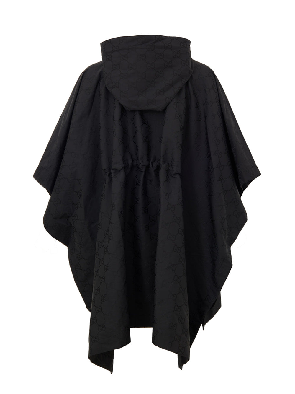 Black Cape with Web Logo and Gucci GG Monogram Print